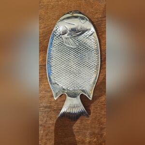 Metal Fish-Shaped Decorative Tray, Made In Mexico. Great Condition.